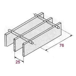GRIGLIATO ZINC 25x76 PIATTO 25x2