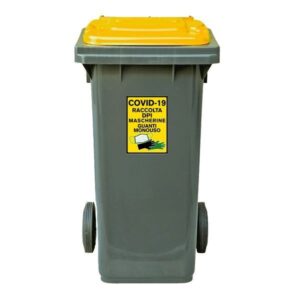 BIDONE CARRELLATO DA LT.100 - KIT COVID