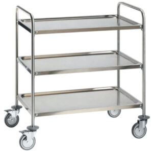 CARRELLO INOX 3 PIANI 100x50