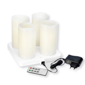 CANDELE PILLAR A LED RICARICABILE  (4 pz)