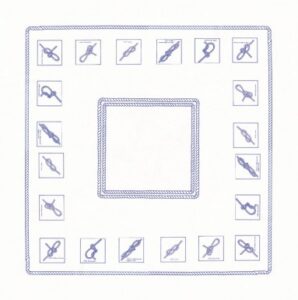 TOVAGLIE POLITENATE 100x100 NODI MARINI 150 pz