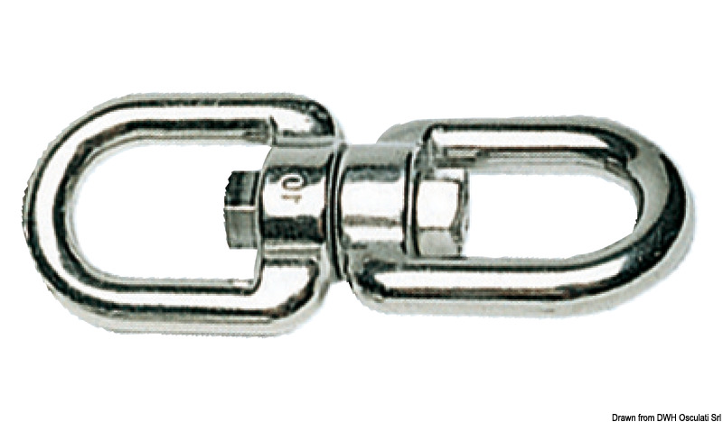 Girella inox doppio occhio 13 mm
