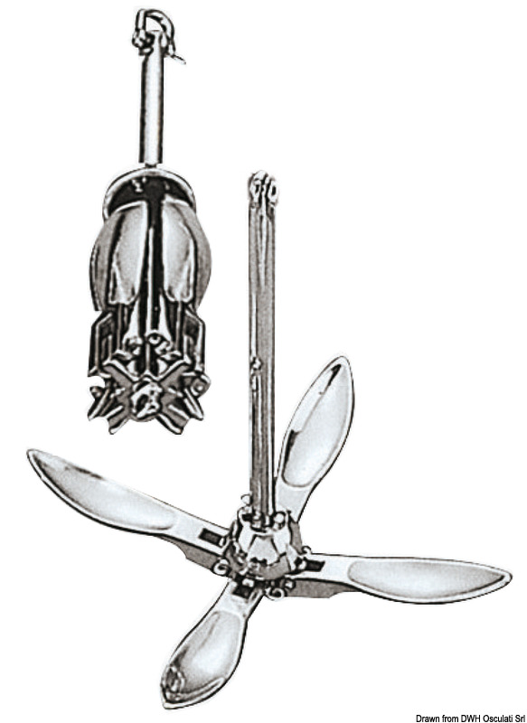 Ancora a ombrello inox 1,5 kg