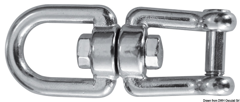 Girella inox occhio/grillo con perno a filo 10 mm