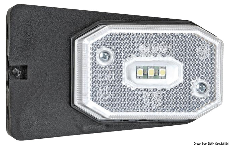Fanale posizione LED anteriore luce bianca staffa