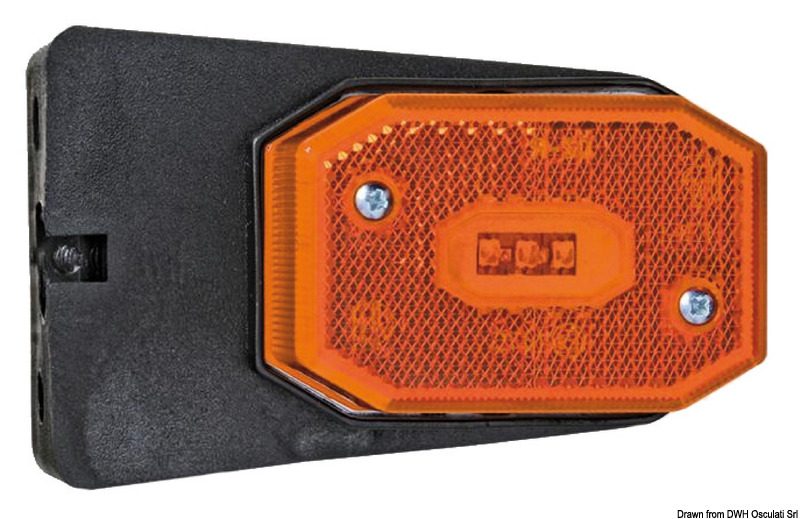 Fanale posizione LED laterale luce arancio staffa
