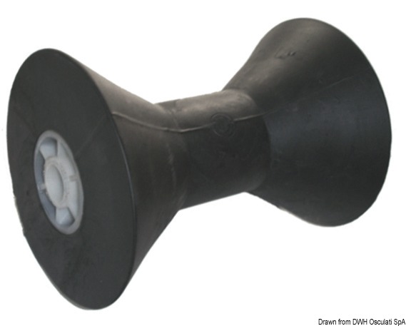 Rullo centrale nero 205 mm Ø foro 21 mm