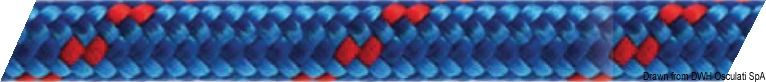 Doppia treccia blu mm 10