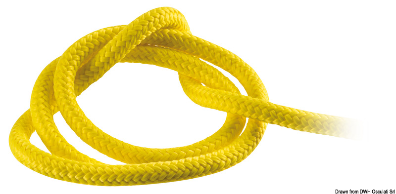 Cima d'ormeggio a terra mm 22 gialla fluo