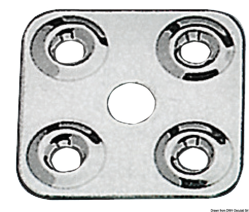 Piastrina fissa cinghie 40x40 mm