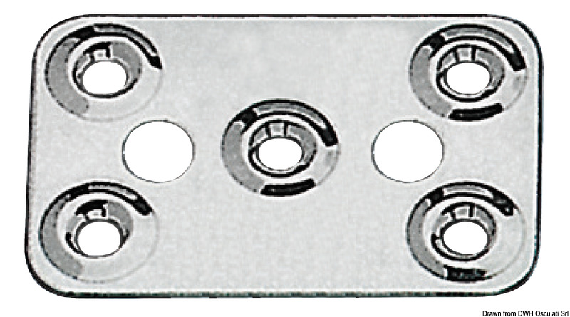 Piastrina fissa cinghie 62x40 mm