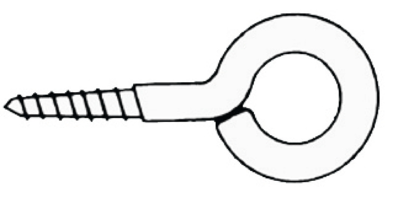 Occhioli inox vite 17 x 35 mm (blister 12 pz)