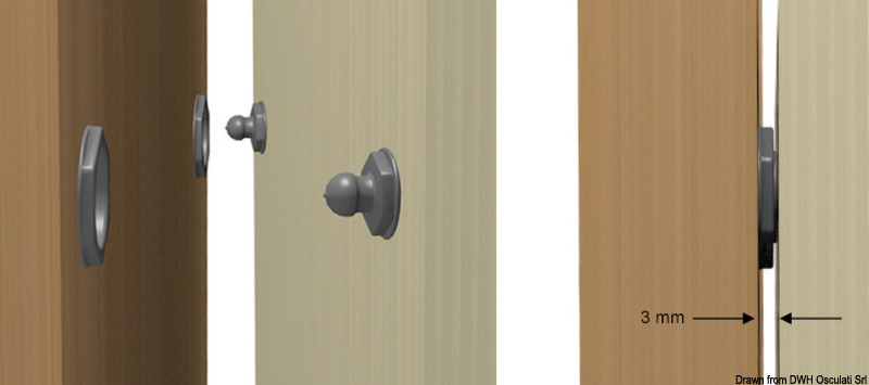 Perno filettato corto/corto pallina lunga collare