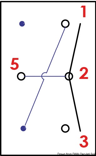 Interruttore MArina R II ON-OFF-ON