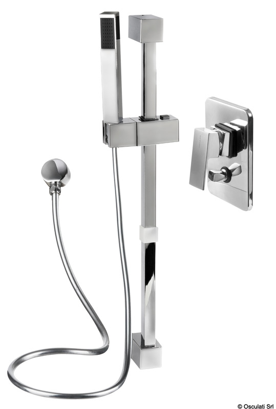 Saliscendi doccia con misc.Square V.2 tubo in PVC
