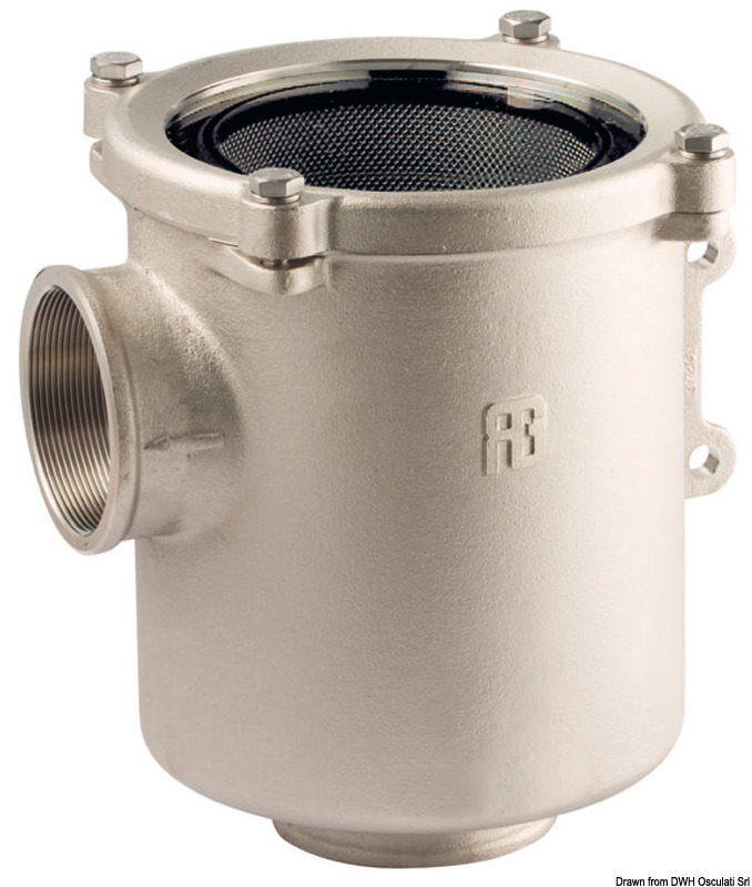 Filtro acqua in bronzo nichelato serie Ionio 2