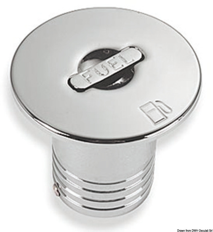 Tappo ottone cromato a filo Fuel 50 mm