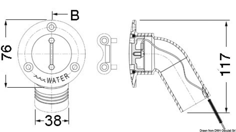 Tappo inox 30° Fuel 38 mm