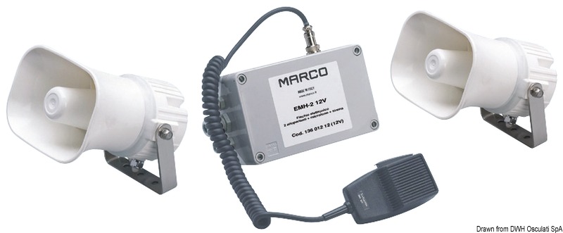 Tromba con fischio 112 dB 12 V a 2 altoparlanti