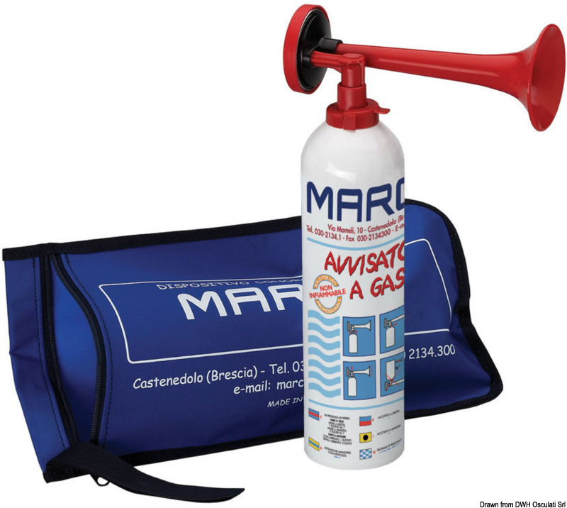 Segnalatore sonoro a gas 400ml omologato RINA