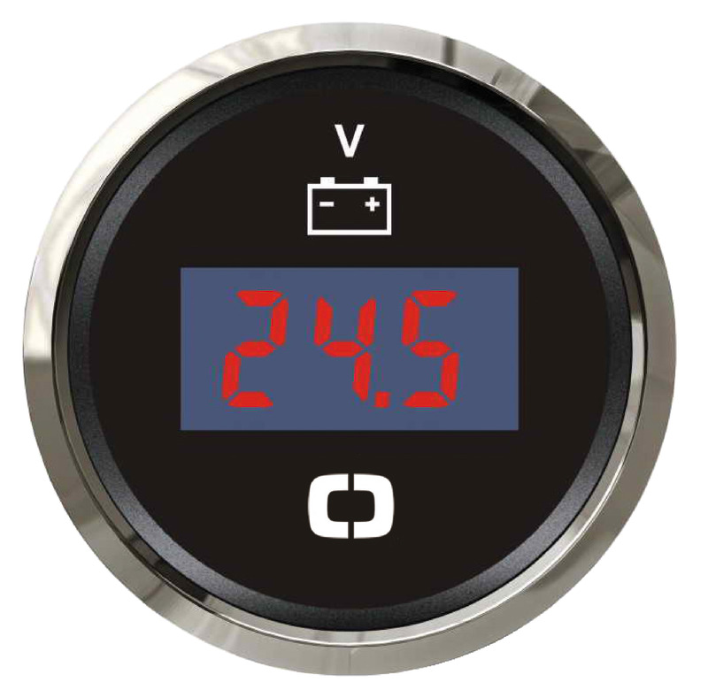 Voltmetro digitale 8/32 V nero/lucida