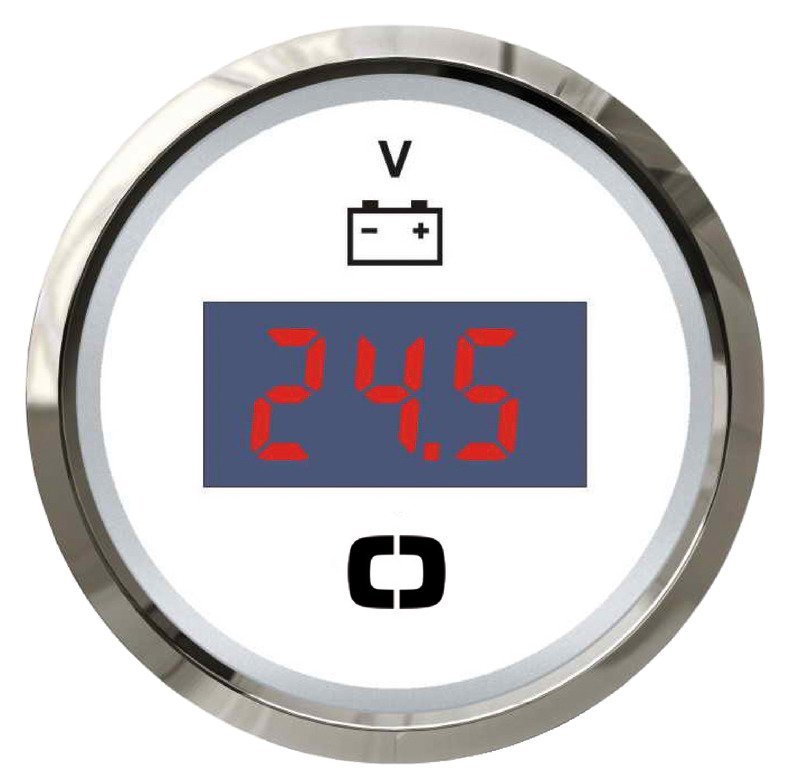 Voltmetro digitale 8/32 V bianco/lucida