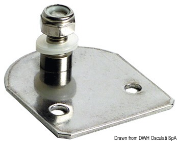 Piastrina inox piana filetto 8 mm