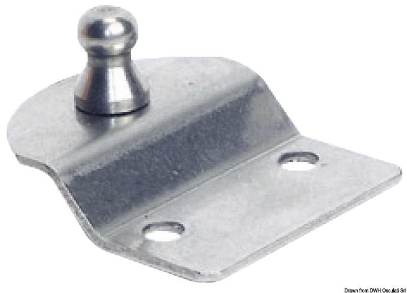 Piastrina inox sbalzo con sfera