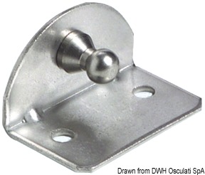 Piastrina 90° compact sfera 10 mm interno
