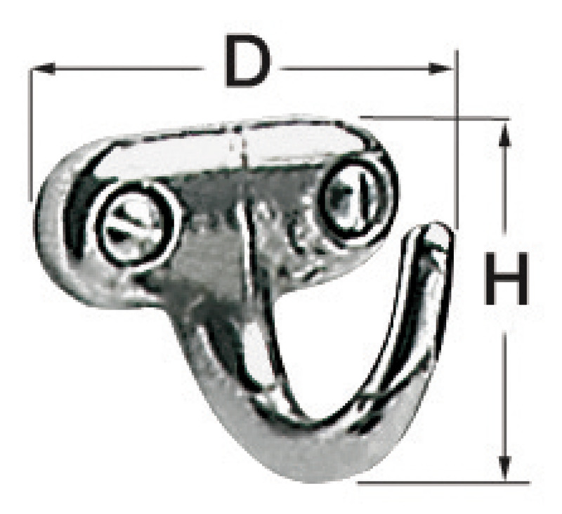 Gancetto inox 25x25 mm