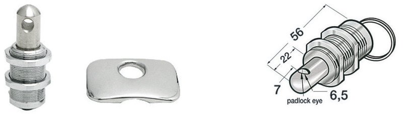 Chiusura gavoni inox lucchetto De Luxe