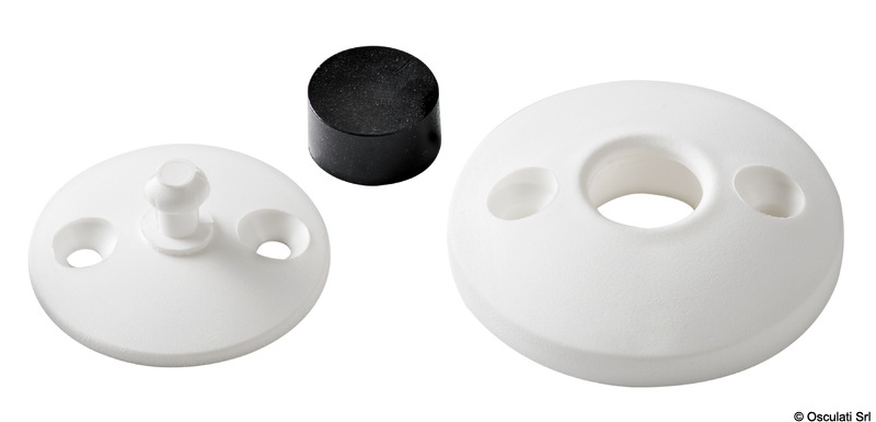 Fermasportelli nylon+gomma, bianco