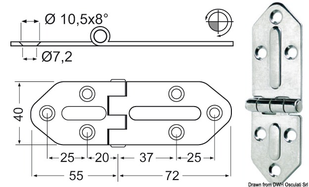 Cerniera inox 
