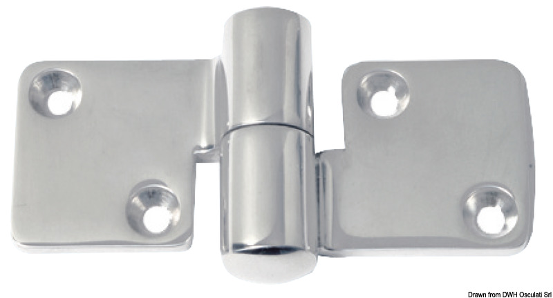 Cerniera inox sfilabile destra 100x50 mm