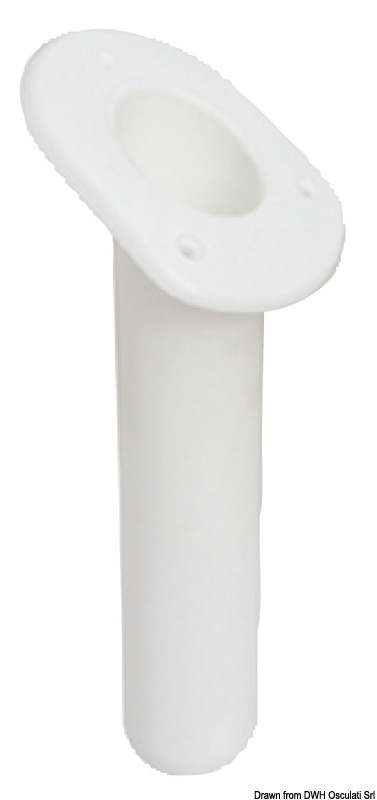 Portacanne polipr. ovale UV stab. bianco 240 mm