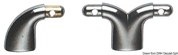 Terminale ottone cromato 30x30 mm