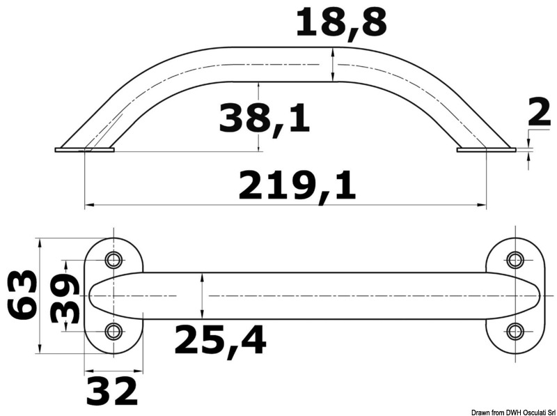 Handrail 8-5/8