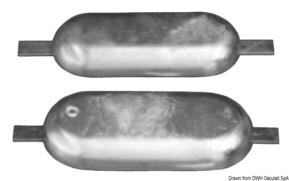 Anodo magnesio da saldare mm 300 x 80 1,5 kg