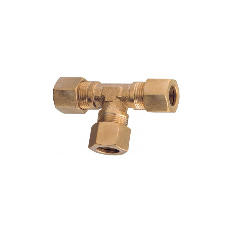 RACCORDO TEE PER TUBO RAME MM 10