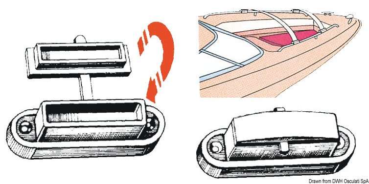 Piastrina ottone cromato teloni 67 x 14 mm