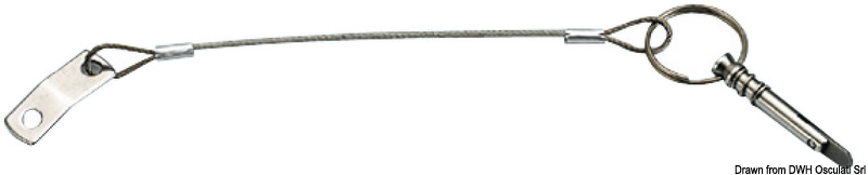 Piastra + cavo inox, con linguetta