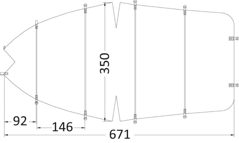 Telone universale cm 550/610 grigio 300D