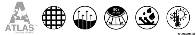 Tendalino anteriore estensione T-Top 200/275 cm blu