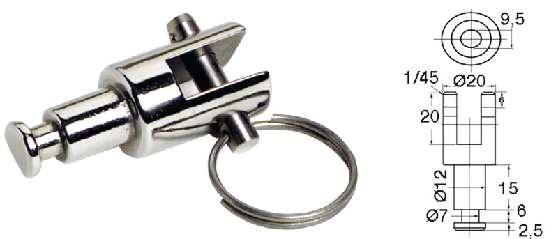 Forcella per portascalmi