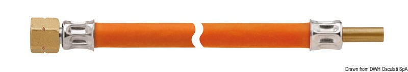 Tubo con filetto 1/4 RST 8 x 1000 mm