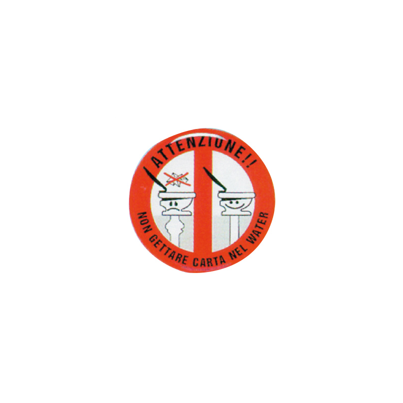 DIVIETO CARTA WC RILIEVO