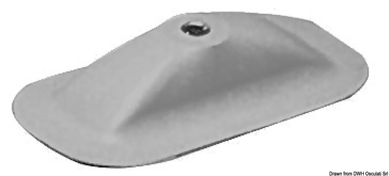Portascalmo rettangolare grigio RAL 7035