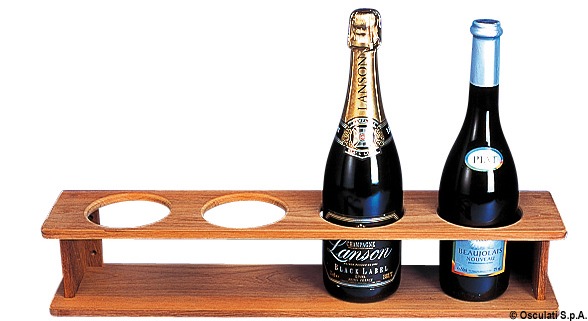 Porta 4 bottiglie teak