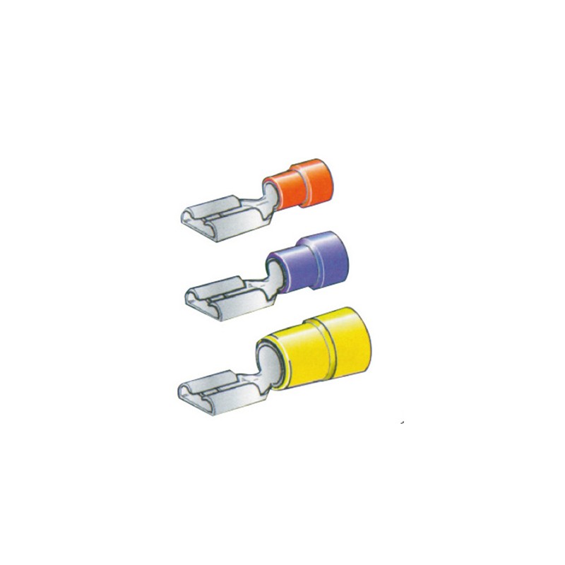 TERMINALE FEMMINA MM 2,8 ROSSO 100P